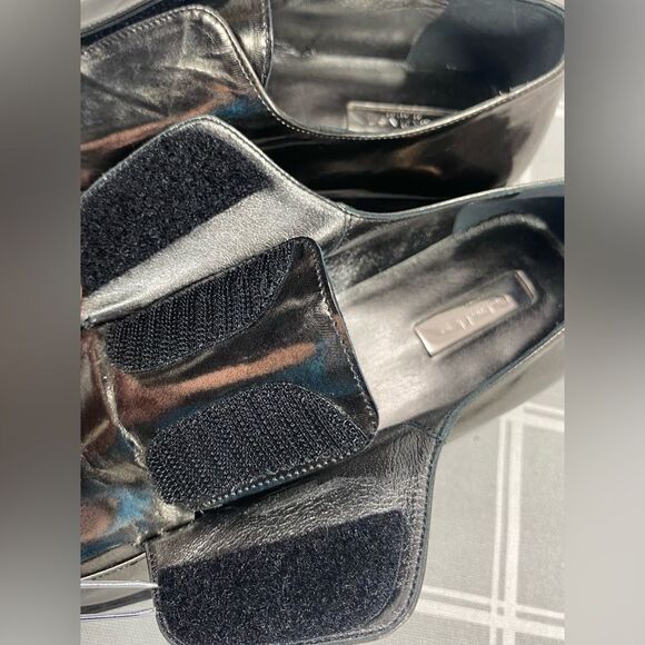 Calvin Klein Collection J4020 Metallic Anthracite Loafer Shoes Italy Size 37.5 - Picture 12 of 14